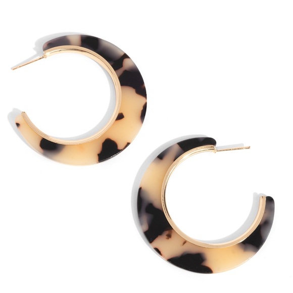 Tortoise hoop Earrings - Picture 1 of 2